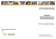 Palliative Schmerztherapie von Knochenmetastasen