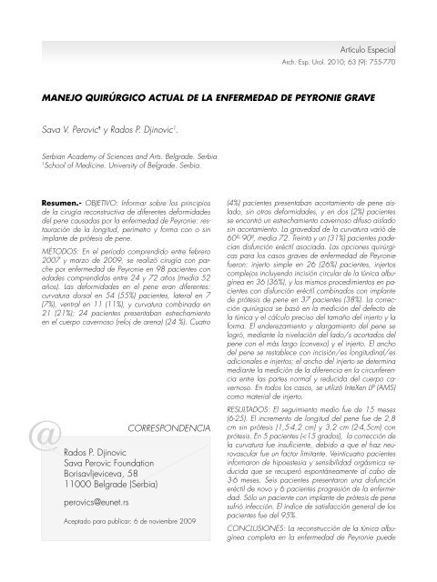 enfermedad de peyronie tratamiento quirurgico
