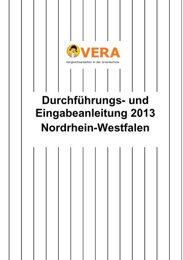 Durchführungs- und Eingabeanleitung VERA 3 - 2013