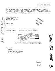 Analysis of Radiation Exposure for Naval Units at Operation ...