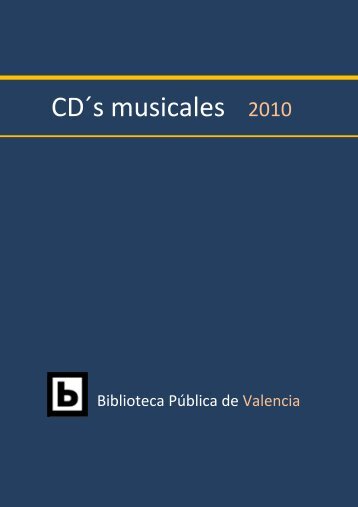 CD´s musicales 2010 - Generalitat Valenciana