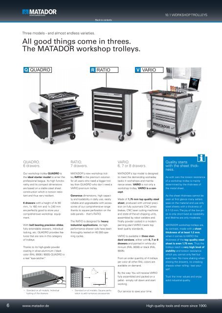 Workshop Equipment. - Matador