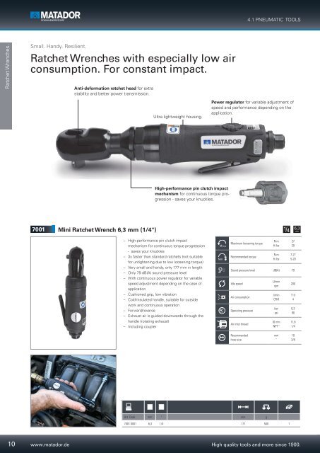 Pneumatic Tools. - Matador