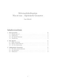 Mitternachtskolloquium Was ist was â Algebraische Geometrie