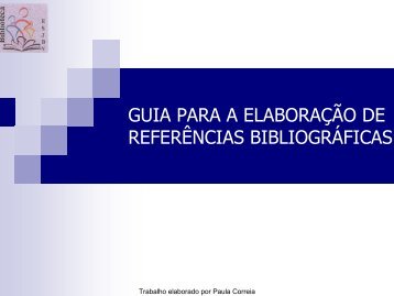 guia para a elaboração de referências bibliográficas - RBE
