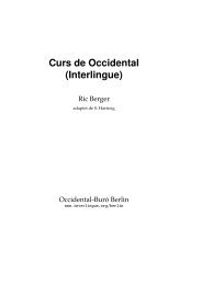 Curs de Occidental (Interlingue) - Interlingue Occidental / FrontPage