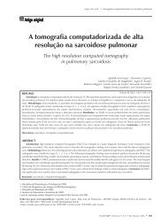 A tomografia computadorizada de alta resolução na sarcoidose ...