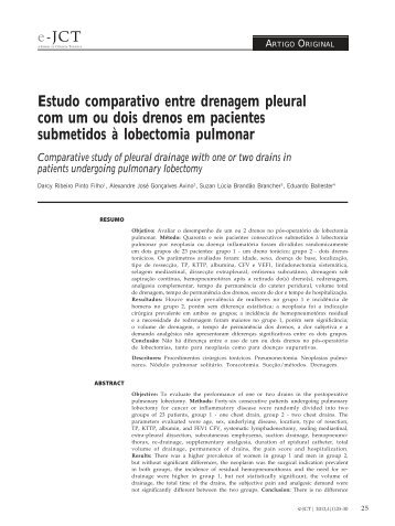 PDF português - SBCT - Sociedade Brasileira de Cirurgia Torácica