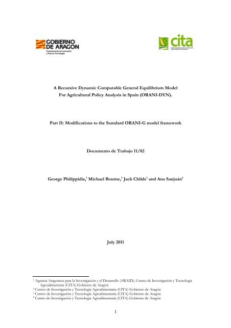 1 A Recursive Dynamic Computable General Equilibrium Model For ...