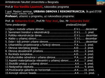 1.Savremeni trendovi u rekonstrukciji - Univerzitet u Beogradu ...