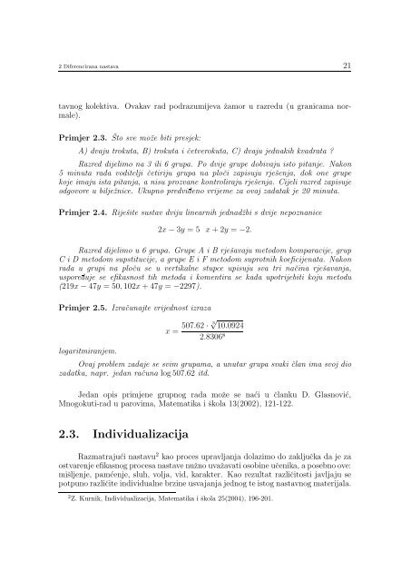 2. DIFERENCIRANA NASTAVA - Pmf