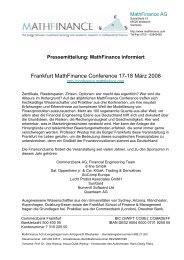 Pressemitteilung Frankfurt MathFinance Conference 17-18 March ...