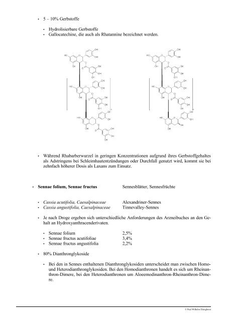 Vorlesung Pharmazeutische Biologie Derivate des ...