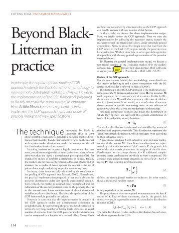 Beyond Black- Litterman in practice - MathFinance