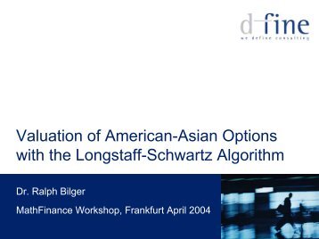 Valuation of American-Asian Options with the Longstaff - MathFinance