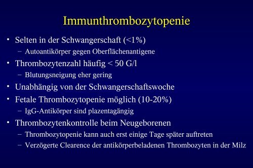 Thrombozytopenie in der Schwangerschaft