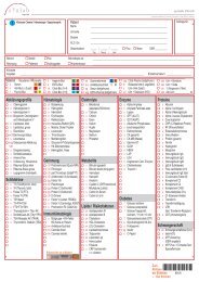 Karte 1 Klinische Chemie / Hämatologie / Spezialanalytik