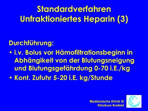 Schott - Antikoagulation in der Intensivmedizin - WB-nephro.de