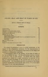 Specific heat and heat of fusion of ice