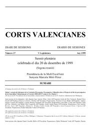 sumari - Corts Valencianes