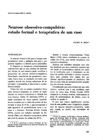 Neurose obsessivo- compulsiva: estudo formal e terapêutica de um ...