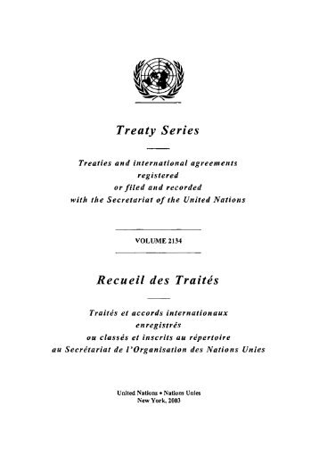 Treaty Series - United Nations Treaty Collection