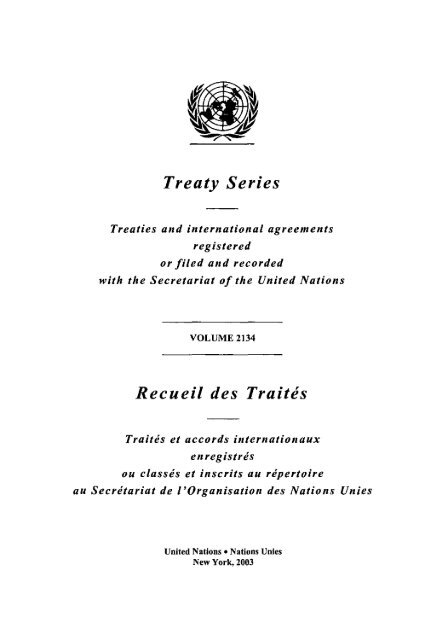 Treaty Series - United Nations Treaty Collection