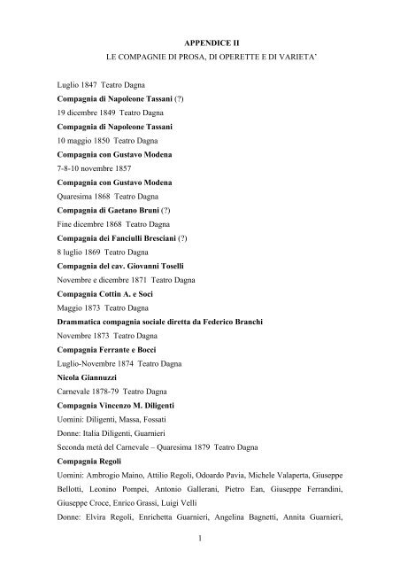 appendice ii Impressioni Grafiche
