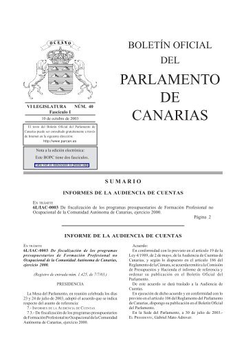 IAC-006/03 - Audiencia de Cuentas de Canarias