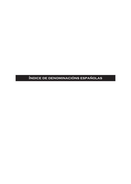 Índice de denominacións españolas