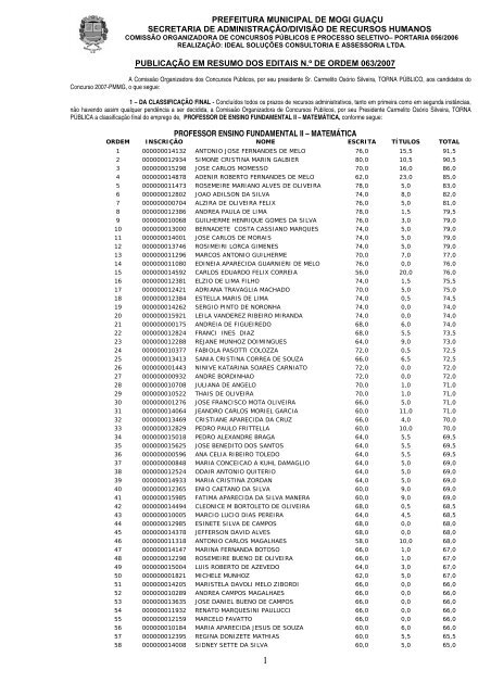 PREFEITURA MUNICIPAL DE MOGI GUAÇU ... - Ideal Soluções