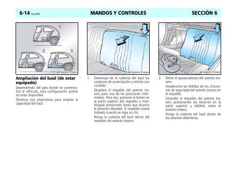 MANDOS Y CONTROLES SECCIÓN 6 Tablero de instrumentos