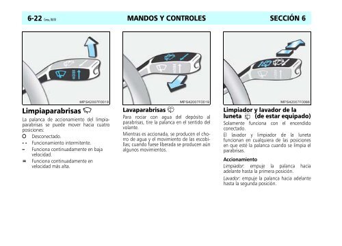 MANDOS Y CONTROLES SECCIÓN 6 Tablero de instrumentos