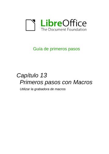 Primeros Pasos con Macros.pdf - The Document Foundation Wiki