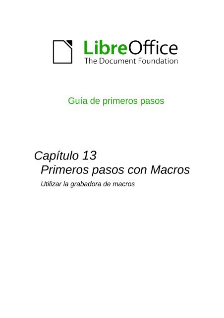 Primeros Pasos con Macros.pdf - The Document Foundation Wiki