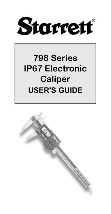 798 Series IP67 Electronic Caliper - Starrett