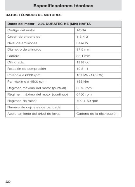 Mondeo Manual del Propietario - Oeste Autos