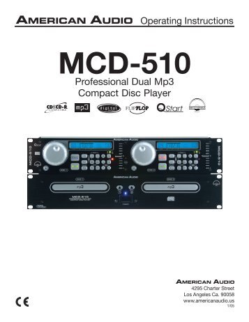 MCD-510 Spanish.indd - American Audio
