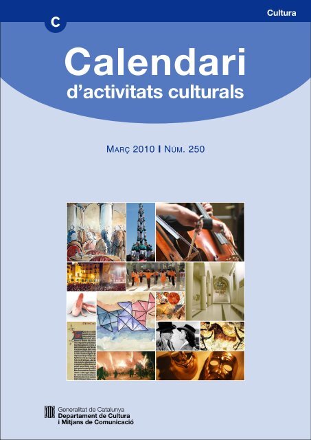 Calendari d'activitats culturals - Departament de Cultura ...