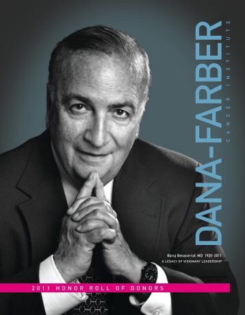 2 0 1 1 honorrollofdonors - Dana-Farber Cancer Institute