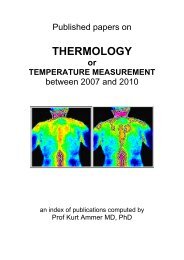 THERMOLOGY or TEMPERATURE ... - UHLEN VERLAG WIEN