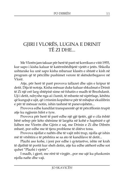 Po Dibrës! Jo Skavicës! - Lexo librin (pdf) - Gazeta Kritika