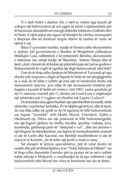 Po Dibrës! Jo Skavicës! - Lexo librin (pdf) - Gazeta Kritika