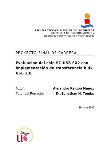 PROYECTO FINAL DE CARRERA Evaluación del chip EZ-USB SX2 ...