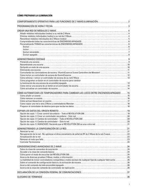 Iluminación Manual de instrucciones - Monster Cable