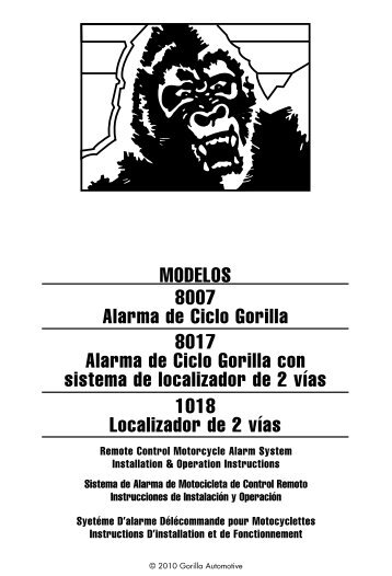 MODELOS 8007 Alarma de Ciclo Gorilla 8017 Alarma de Ciclo ...