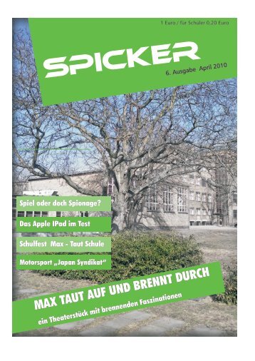 Ausgabe 6 (April 2010) - OSZ Max-Taut-Schule in Berlin