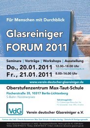 Glasreiniger FORUM 2011 - OSZ Max-Taut-Schule in Berlin