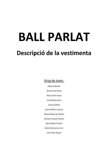 Ball parlat - Tallers per a la Festa