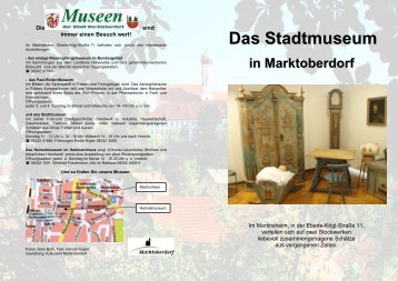 Prospekt Stadtmuseum - Stadt Marktoberdorf